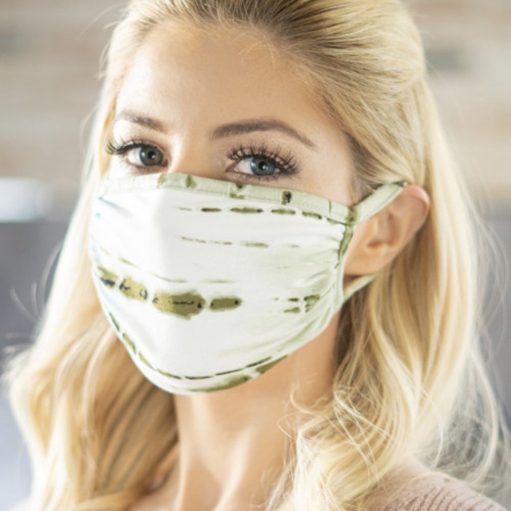 2 for 20! Olive tie Dye face mask